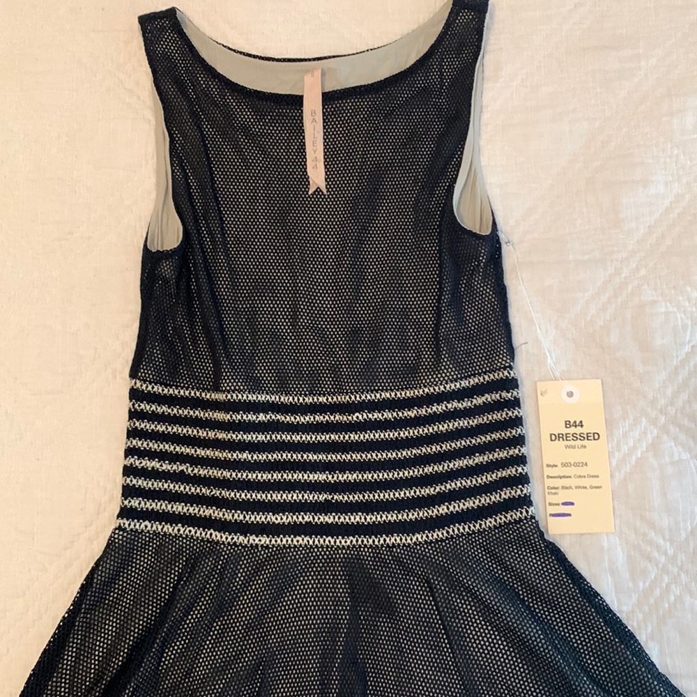 NWT Bailey 44 Black Cobra Dress. Fully Lined